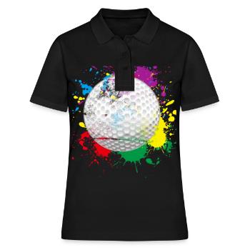 Balle de golf de couleur - Polo Femme - noir - Devant - Ailine (174cm)