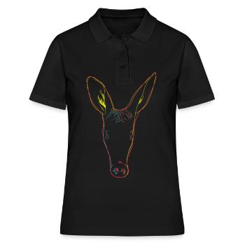 Colorful Aardvark - Women's Polo Shirt - black - Front - Ailine (174cm)