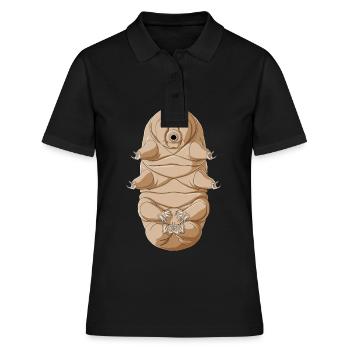 Funny Meditate Tardigrade - Women's Polo Shirt - black - Front - Ailine (174cm)