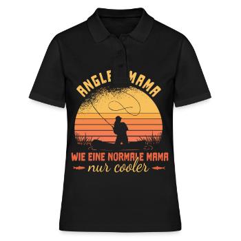 Angler Mama - Angeln Frauen - Frauen Polo Shirt - Schwarz - Vorne - Ailine (174cm)