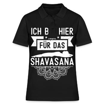 Shavasana YogaMandala Zen - Frauen Polo Shirt - Schwarz - Vorne - Ailine (174cm)