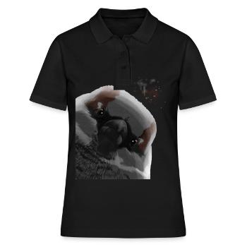 Curieux Moineau Domestique Moineau Domestique Oiseau Moineau - Polo Femme - noir - Devant - Ailine (174cm)