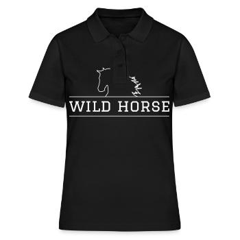 Cheval sauvage - - Polo Femme - noir - Devant - Ailine (174cm)
