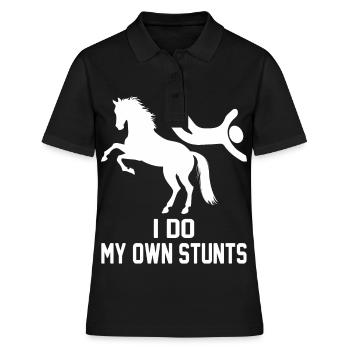 Je fais mes propres cascades - - Polo Femme - noir - Devant - Ailine (174cm)