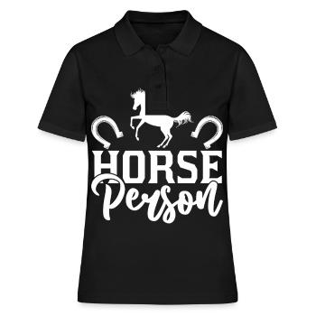 Cheval - - Polo Femme - noir - Devant - Ailine (174cm)