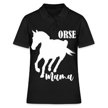 Maman cheval - - Polo Femme - noir - Devant - Ailine (174cm)