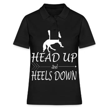 Head up and heels down - - Women's Polo Shirt - black - Front - Ailine (174cm)
