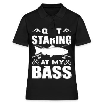 Stop staring at my bass - - Women's Polo Shirt - black - Front - Ailine (174cm)