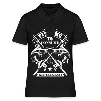 Fishing to consume the crazy - - Women's Polo Shirt - black - Front - Ailine (174cm)
