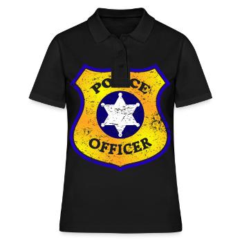Officier de police - Polo Femme - noir - Devant - Ailine (174cm)