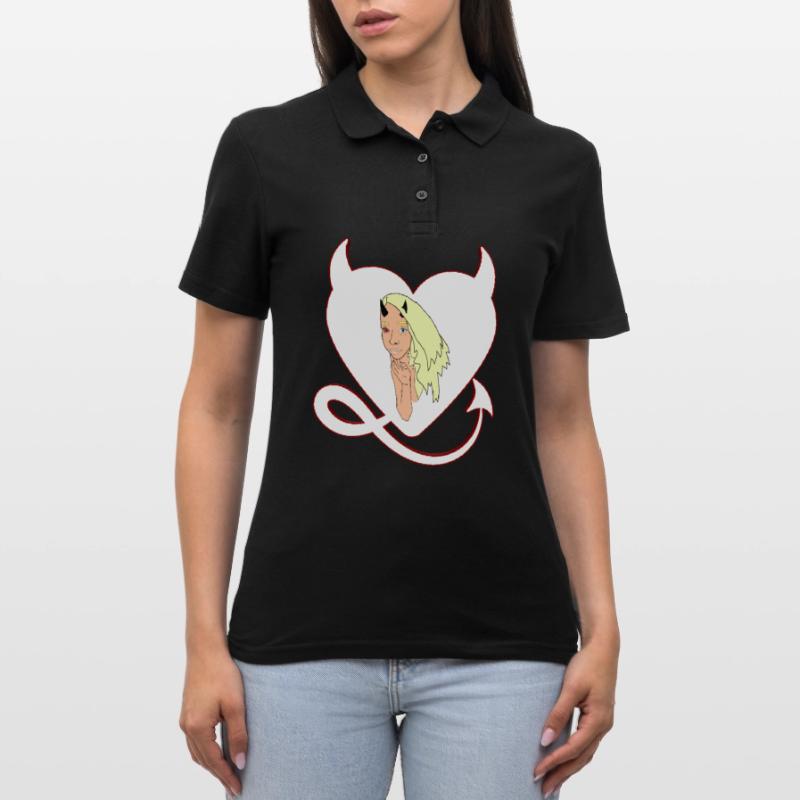 Devil with devil's heart Devil devil's female Women's Polo Shirt