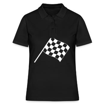 drapeau à damiers - Polo Femme - noir - Devant - Ailine (174cm)