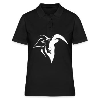 Chèvre Capricorne Bouc de fauchage bouc - Polo Femme - noir - Devant - Ailine (174cm)
