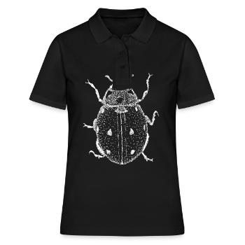 Coccinelle cadeau d'été fleur fraichement fraîche - Polo Femme - noir - Devant - Ailine (174cm)