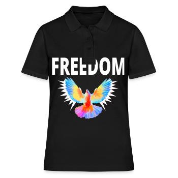 Freedom Freedom Dove Gift Funny - Polo Femme - noir - Devant - Ailine (174cm)
