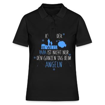 Ich bin der Beweis Angler papa Junge - Frauen Polo Shirt - Schwarz - Vorne - Ailine (174cm)