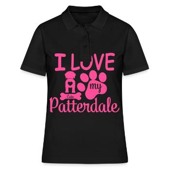 Patterdale Terrier Maman Maman Maîtresse J’aime mon - Polo Femme - noir - Devant - Ailine (174cm)