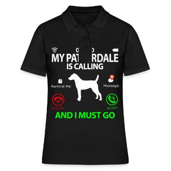 Patterdale Terrier dit drôle d’humour drôle - Polo Femme - noir - Devant - Ailine (174cm)