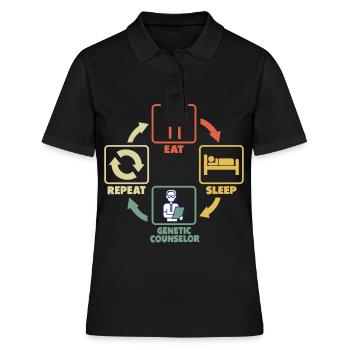 Genetic Counselor Genetische Berater Sprüche - Frauen Polo Shirt - Schwarz - Vorne - Ailine (174cm)