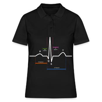 ecg heartbeat - Women's Polo Shirt - black - Front - Ailine (174cm)