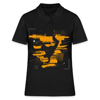 Résumé de breakdance - Polo Femme - noir - Devant - Ailine (174cm)