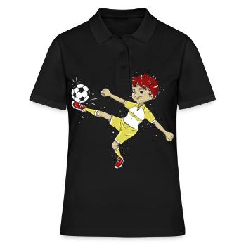 Football football - Polo Femme - noir - Devant - Ailine (174cm)