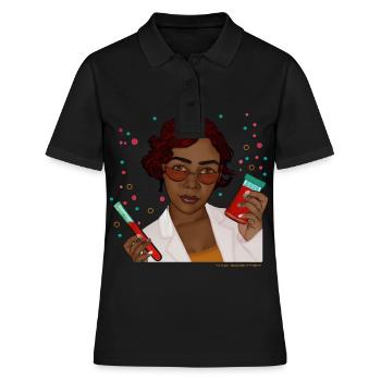 savant fou - Polo Femme - noir - Devant - Ailine (174cm)