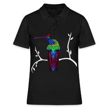 kohlibrie sur une branche - Polo Femme - noir - Devant - Ailine (174cm)