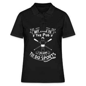 Not going to the pub, Foosball, table soccer white - Frauen Polo Shirt - Schwarz - Vorne - Ailine (174cm)