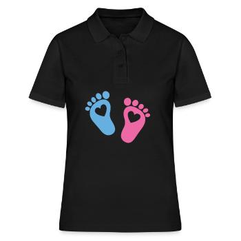 Babyfusse avec des cœurs - Polo Femme - noir - Devant - Ailine (174cm)
