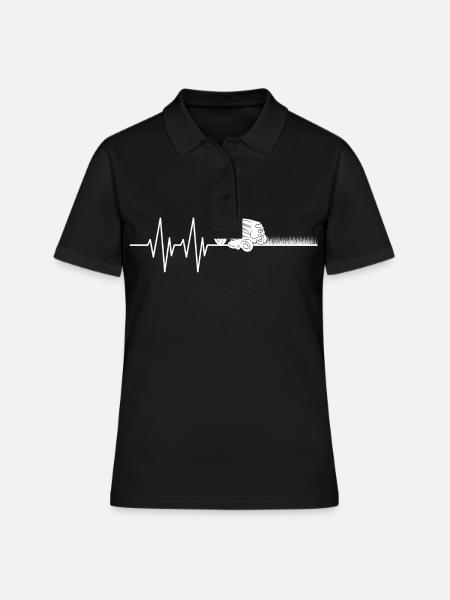 Tondeuse à gazon Battement de Coeur Gazon gazon - Polo Femme - noir