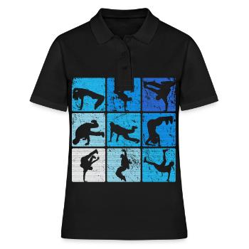 Breakdance Danse B-Boying B-Girling Hip Hop - Polo Femme - noir - Devant - Ailine (174cm)