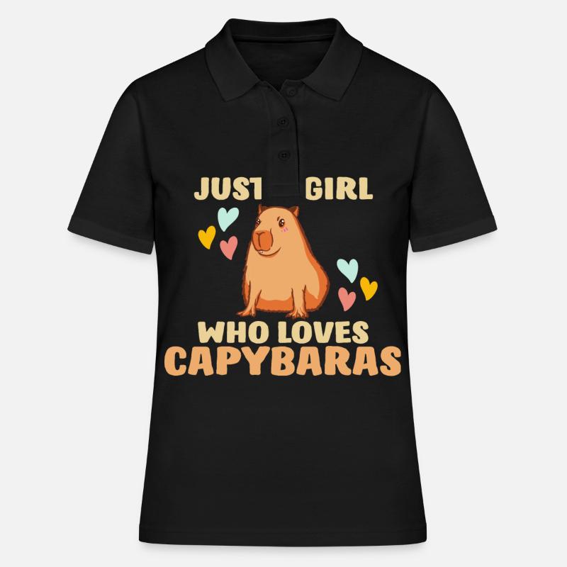 Capybara capybara capybara rodent - Women's Polo Shirt - black