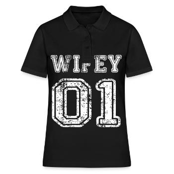 Mariage mariage mariage cérémonie amour idée cadeau - Polo Femme - noir - Devant - Ailine (174cm)