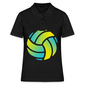 Volleyball Sport Ball - Women's Polo Shirt - black - Front - Ailine (174cm)