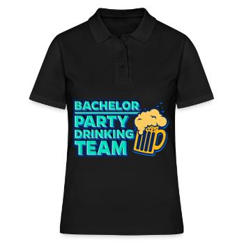 Bachelor party boire équipe - Polo Femme - noir - Devant - Ailine (174cm)