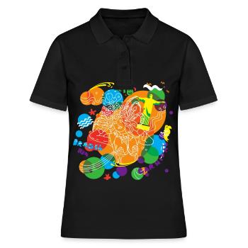 Brazil - Women's Polo Shirt - black - Front - Ailine (174cm)