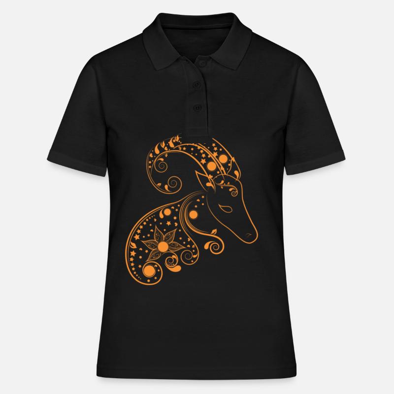 Widder - Frauen Polo Shirt - Schwarz