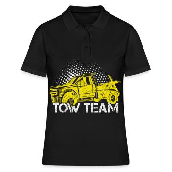 Abschleppwagen Abschleppdienst Abschlepper - Frauen Polo Shirt - Schwarz - Vorne - Ailine (174cm)