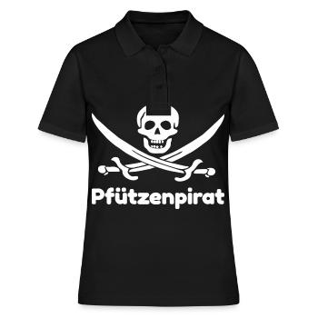 Pirates de la Flamence - Surnom drôle surnom d’enfant - Polo Femme - noir - Devant - Ailine (174cm)