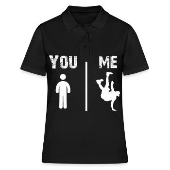 Breakdance Funny Gift Joke B-Boying - Women's Polo Shirt - black - Front - Ailine (174cm)