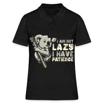 Koala Koalabär - Frauen Polo Shirt - Schwarz - Vorne - Ailine (174cm)