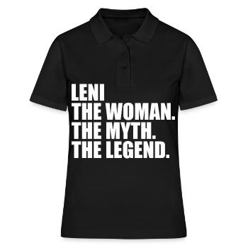 Woman Mythos Legende Name Leni - Frauen Polo Shirt - Schwarz - Vorne - Ailine (174cm)