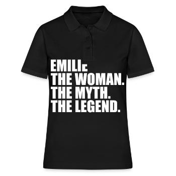 Woman Myth Legend Name Emilie - Women's Polo Shirt - black - Front - Ailine (174cm)