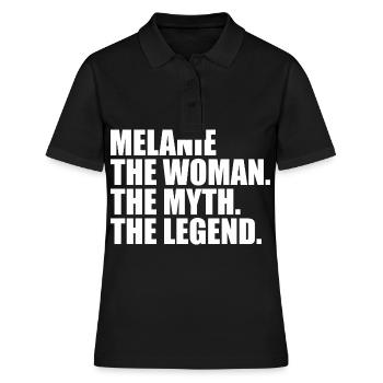 Woman Myth Legend Name Melanie - Women's Polo Shirt - black - Front - Ailine (174cm)