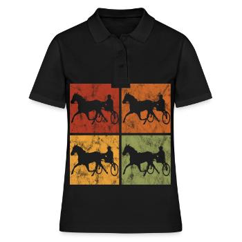 Trotteur trotter dans un style rétro ou vintage - Polo Femme - noir - Devant - Ailine (174cm)