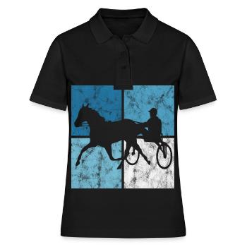 Trotteur trotter dans un style rétro ou vintage - Polo Femme - noir - Devant - Ailine (174cm)