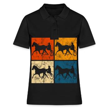 Trotteur trotter dans un style rétro ou vintage - Polo Femme - noir - Devant - Ailine (174cm)