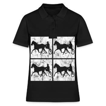 Trotteur trotter dans un style rétro ou vintage - Polo Femme - noir - Devant - Ailine (174cm)