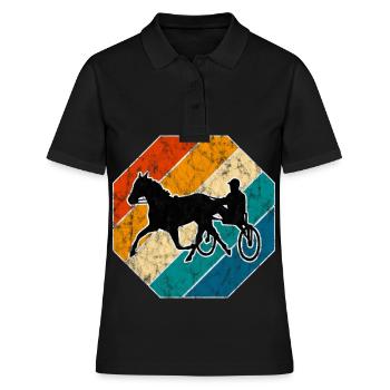 Trotteur trotter dans un style rétro ou vintage - Polo Femme - noir - Devant - Ailine (174cm)